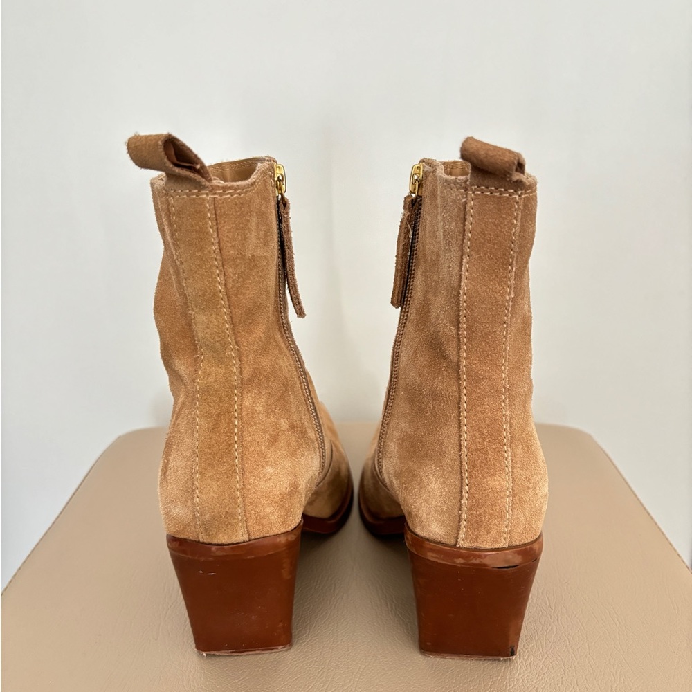 Mango Camel Suede Heeled Boots - Picture 6 of 6